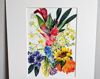 Mini Bouquet - Original Watercolour Floral Art