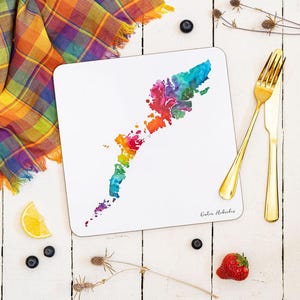 Outer Hebrides Map Table Mat