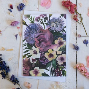 Dusty Pinks - Floral Greetings Card