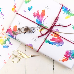 Carte aquarelle des îles écossaises - Coffret cadeau