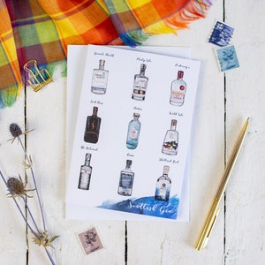 Set di biglietti d'auguri per gin scozzese e whisky scozzese
