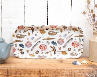 Sea Treasures Watercolour Serving Tray