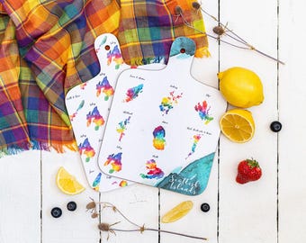 Scottish Isles Watercolour Map Mini Chopping Board