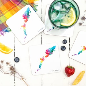 Buiten-Hebriden aquarel kaart Coaster