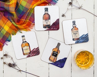 Scottish Whisky Coasters (Set of 4)