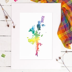 Shetland Aquarell Karte - 5 Farben