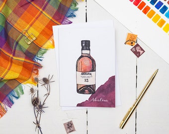 Aberlour Whisky Greetings Card - Bottle Art Range