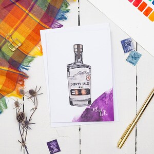 Biglietto d'auguri Misty Isle Gin – Bottle Art Range