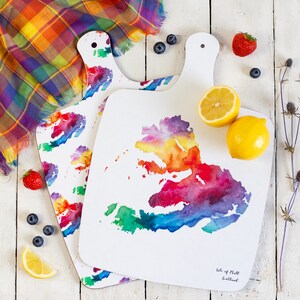 Mull Aquarell Karte Schneidebrett
