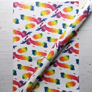 Kintyre & Arran Watercolour Map - Gift Wrap Set