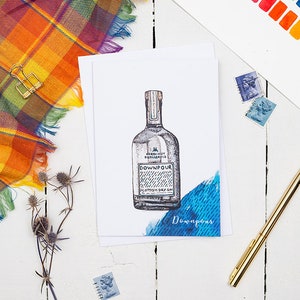 Biglietto d'auguri Downpour Gin - Bottiglia Art Range
