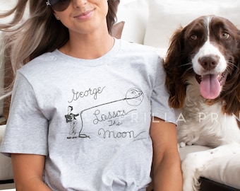 It's A Wonderful Life - George Lassos The Moon - Sketch - Vintage Feel - Classic Movie -Unisex Jersey Short Sleeve Tee