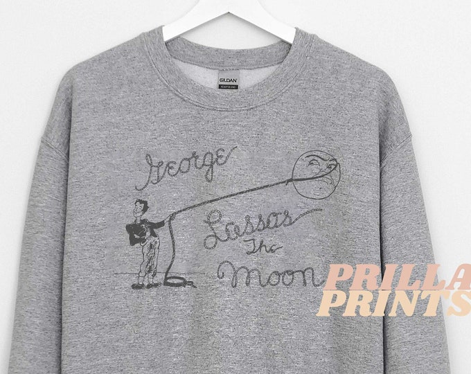 It's A Wonderful Life - George Lassos The Moon - Sketch - Vintage Feel - Unisex Heavy Blend Crewneck Sweatshirt