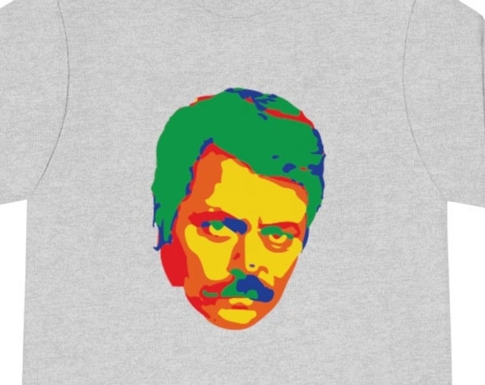 RON SWANSON - Parks & Rec - Long Sleeve Crewneck Tee
