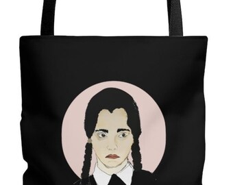 Wednesday - Halloween - Addam's Family AOP Tote Bag