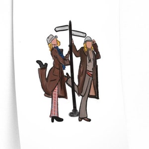 Mary-Kate & Ashley Olsen Twins - Winning London - 90s Vibes - Sketch Minimalist - Premium Matte vertical posters