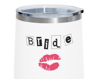 Mean Girls - Bachelorette Party - Team Bride - Burn Book -12oz Insulated Wine Tumbler
