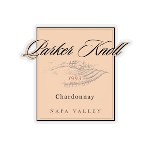 Customized Parker Knoll - Wine Bottle Decal - The Parent Trap - Kiss-Cut Stickers