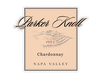 Customized Parker Knoll - Wine Bottle Decal - The Parent Trap - Kiss-Cut Stickers