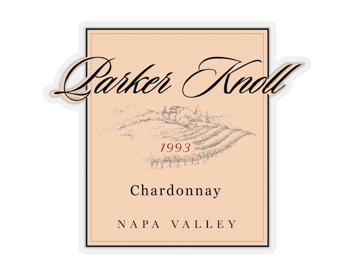 Customized Parker Knoll - Wine Bottle Decal - The Parent Trap - Kiss-Cut Stickers