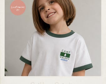 Maglietta Camp Walden Ringer, costume per bambini The Parent Trap, maglia sportiva retrò