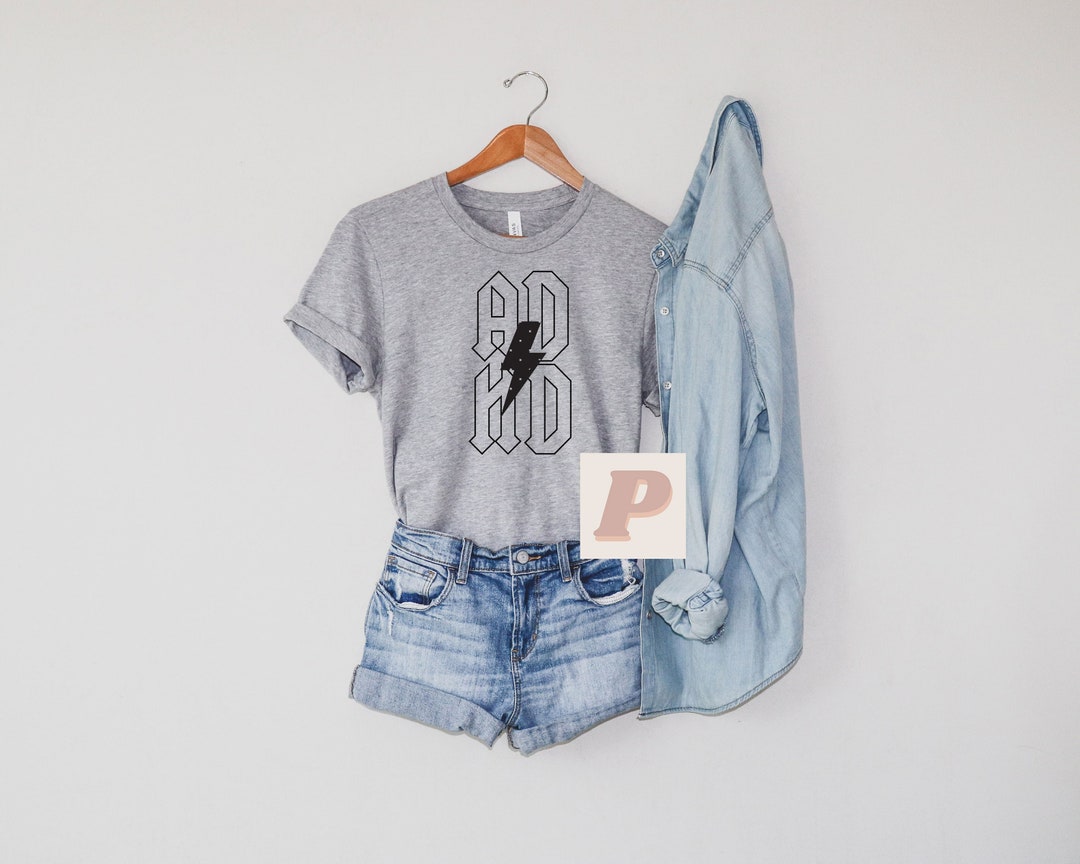 ADHD, Vintage Band, ACDC Style - Unisex Jersey Short Sleeve Tee - Etsy