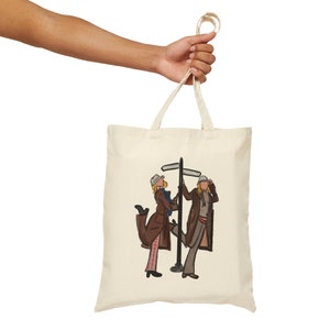 Chasing London - Mary Kate and Ashley Olsen Sketch Twins Cotton Canvas Tote Bag