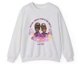 Rendiamo grande la genitorialità single dal 1987 Mary Kate Ashley Olsen Full House Twins Unisex Heavy Blend™ Felpa girocollo