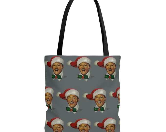 Bing Crosby - White Christmas - Christmas Sweater - Vintage Feel - Santa Hat - Classic - AOP Tote Bag