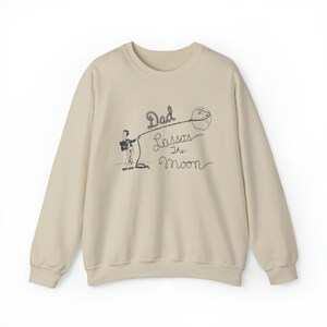 Dad It&#39;s A Wonderful Life - George Lassos The Moon - Sketch - Vintage Feel - Unisex Heavy Blend Crewneck Sweatshirt