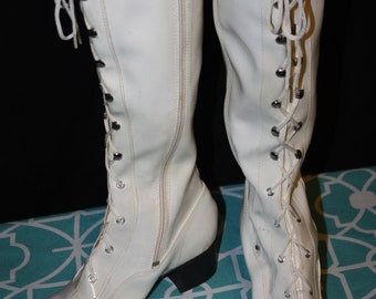 white goadome boots