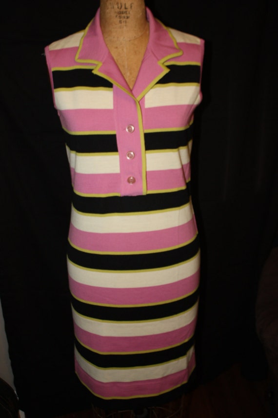 Raspberry Striped Goldworm Dress
