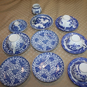 Japanese Porcelain Tea Cups and Saucers