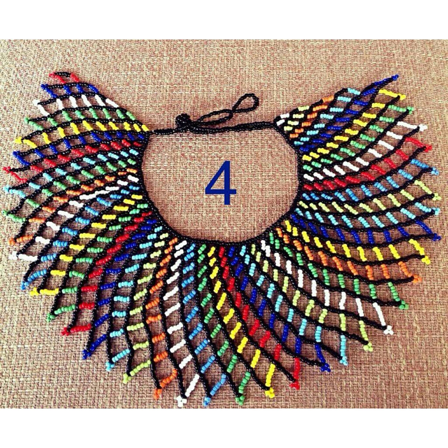 Zulu traditional cape rainbow necklace Etsy