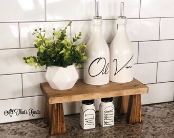 Kitchen and Dining, Kitchen Decor, Kitchen Storage, Kitchen Organization, Wooden Riser, Wooden Farmhouse Riser, Farmhouse Decor, Wood Riser