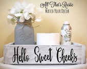 Rustic Toilet Paper Holder, Rustic Home Decor, Hello Sweet Cheeks, Bathroom Sign, Bathroom Storage, Bathroom Decor, Nice Butt Box,Home Decor