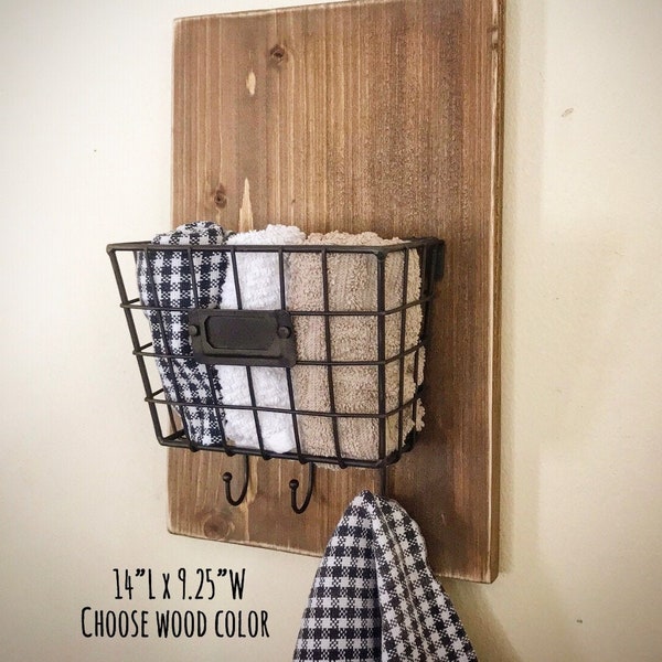 Farmhouse Bathroom Wall Decor, Bathroom Wall Decor, Bathroom Decor, Farmhouse Decor, Towel Hook, Hand Towel Rack, Wall Decor, Kitchen Decor