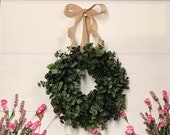 MINI Eucalyptus Wreath, Mini Farmhouse Wreath, Farmhouse Wreath, Eucalyptus Wreath, Window Wreath, Small Wreath, Farmhouse Decor, Gift