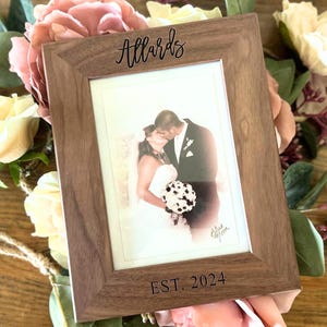 Personalized Picture Frame, Wedding Gift For Couples, Custom Photo Frame, Wooden Picture Frame , Personalized Gift for Her, Gift for Bride