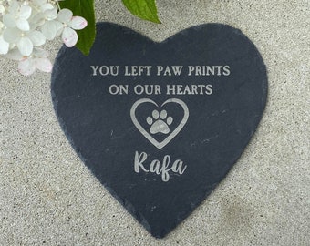 Heart Pet Stone Memorial Gift, Dog Loss Memorial, Pet Loss Gift, Custom Pet Memorial, Stone Memorial, Pet Grave Stone, Memorial Garden Stone