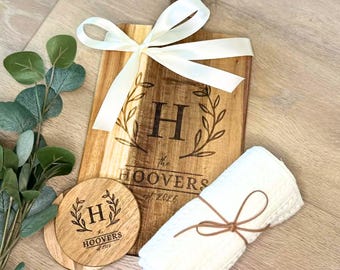 Personalized Cutting Board Wedding Gift, Acacia Cutting Board, Personalized Gifts, Bridal Shower Gift, Wedding Gift For Couple, Bride Gift