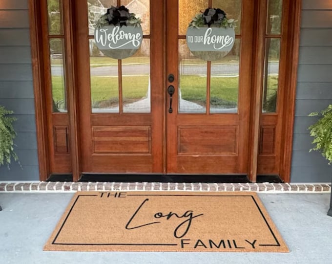 Extra Large Custom Door Mat | Housewarming Gift | Wedding Gift | Gift For Her | New Couple Gift | Personalized Gifts | Outdoor Doormat Rug