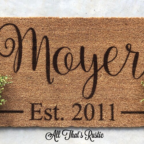 Personalized Doormat Personalized Gifts Home Decor Etsy