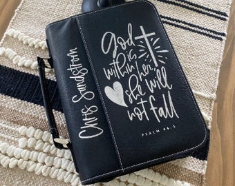 Personalized Leather Bible Cover | Baptism Gift | Custom Bible Cover | Personalized Engraved Gifts | Book Covers | Religious Bible Cover