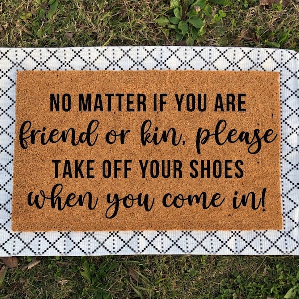 Door Mat No Shoes Etsy