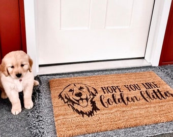 Hope You Like Golden Glitter | Golden Retriever Gifts | Dog Gifts | Pet Doormat | Funny Door Mats | Dog Doormat | Dog Owner Gifts | Door Mat