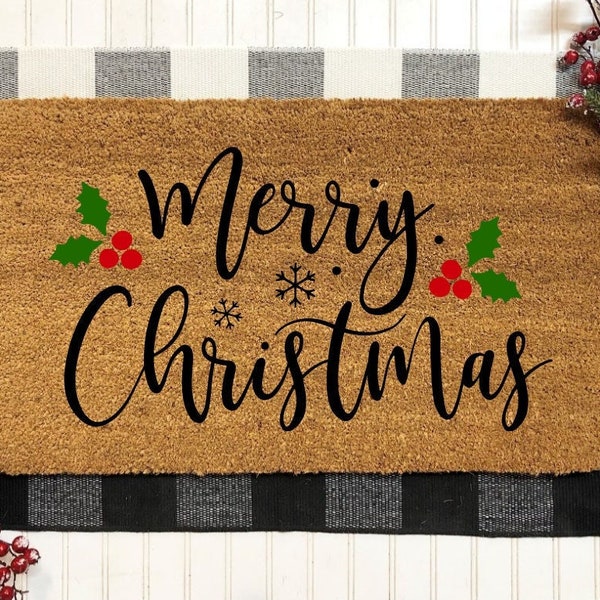 Christmas Door Mat Etsy