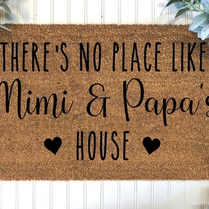 There's No Place Like Grandma's House, Grandparent Gifts, Christmas Gifts, Grandparent Gifts Personalized, Welcome Mat, Doormat,Grandma Gift