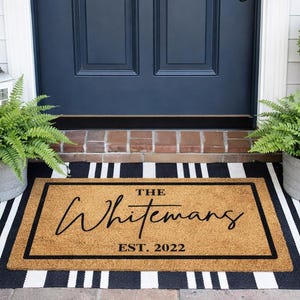Personalized Christmas Gift | Personalized Gifts For Her | Gift For Women | Custom Door Mat | Christmas Gifts | Front Porch Decor | Door Mat
