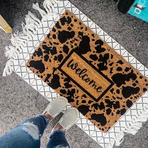 Leopard Print Coir Front Door Mat Welcome Rug Outdoor Doormat Porch Home Decor Leopard Print Coir Front Door Mat Welcome Rug Outdoor Doormat Porch Home Decor